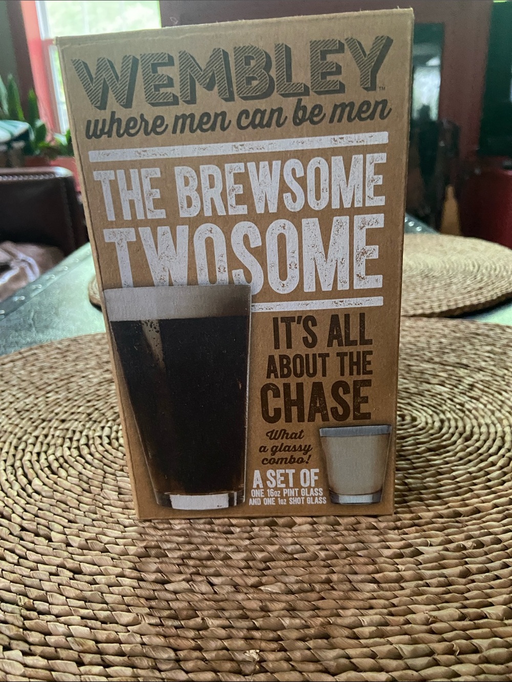 Wembley Brown Kraft Pint & Shot Gift Set